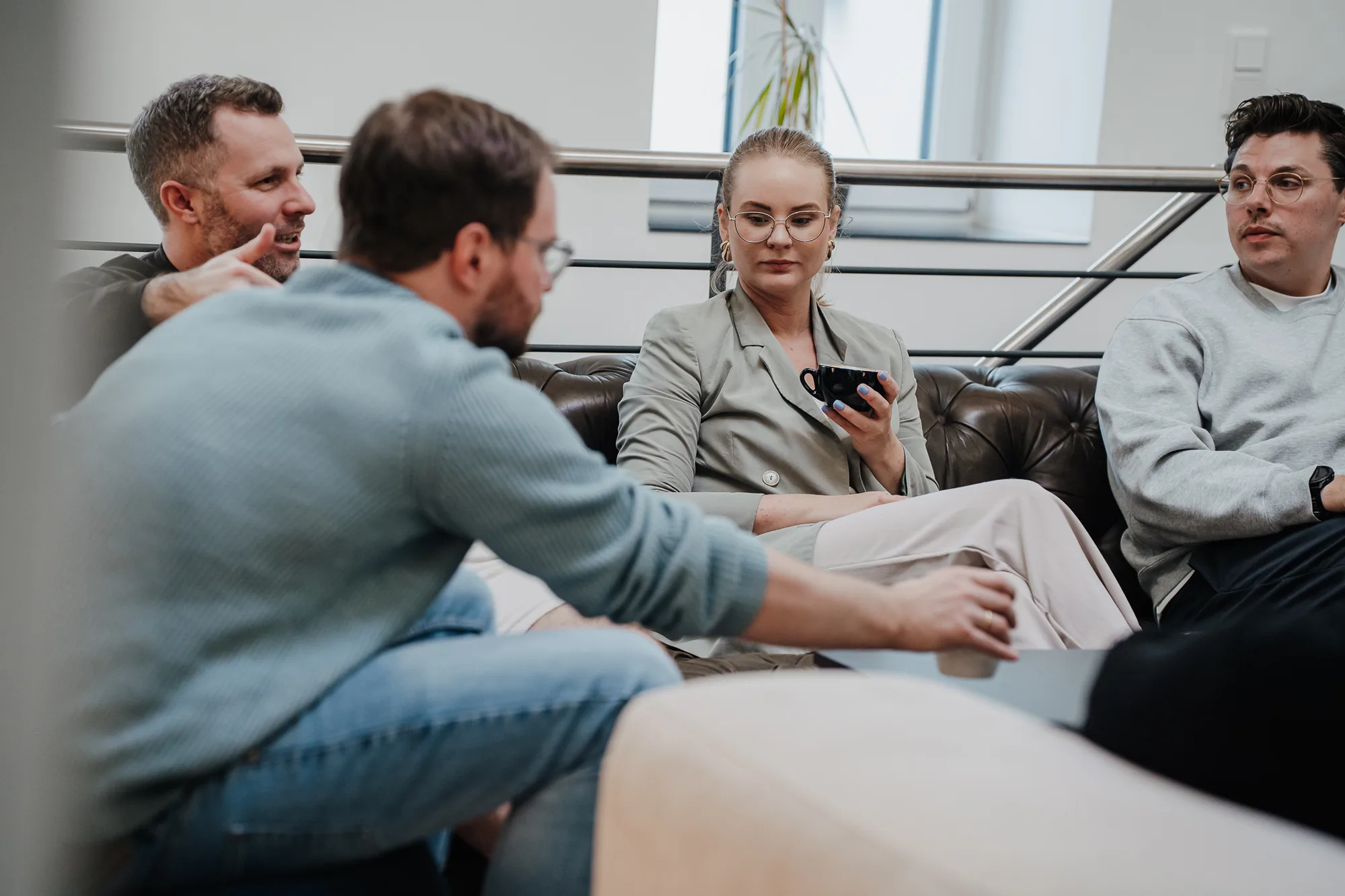Timo, Salome, Christoph, and Mark at the docunite office